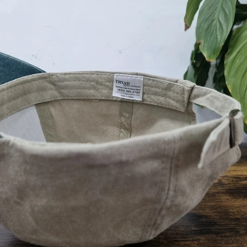 Vintage American Baseball Hat Snapback cap one size adjustable BP petrol khaki green