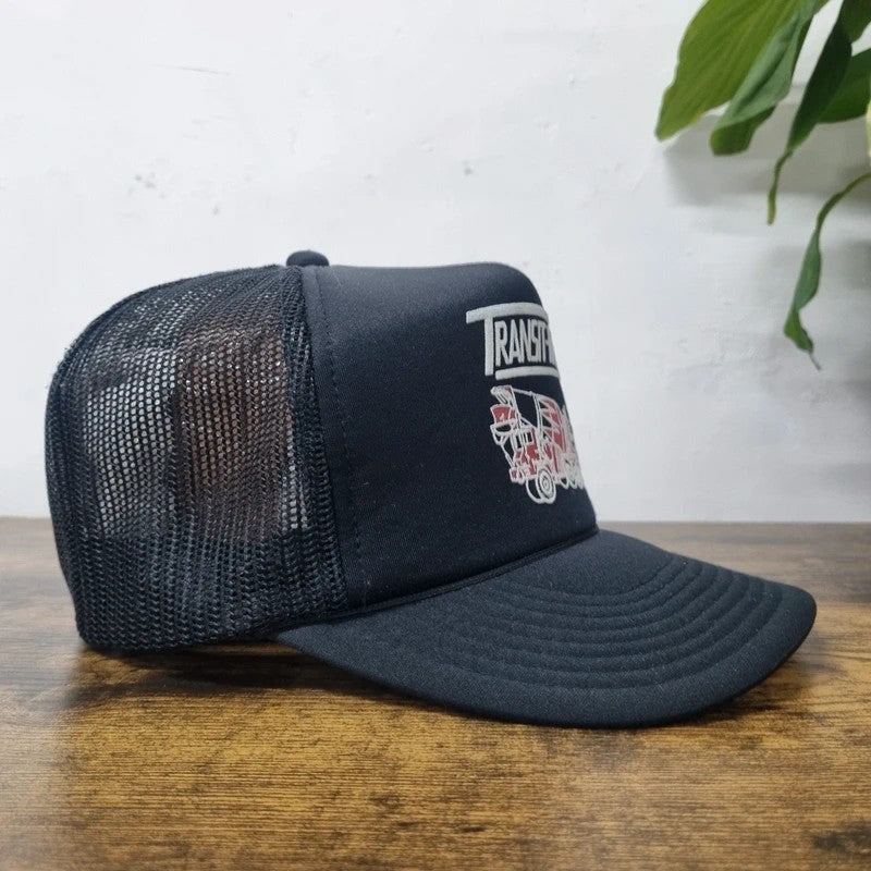 Vintage American Trucker Hat Snapback cap one size adjustable black transit mix concrete mixer