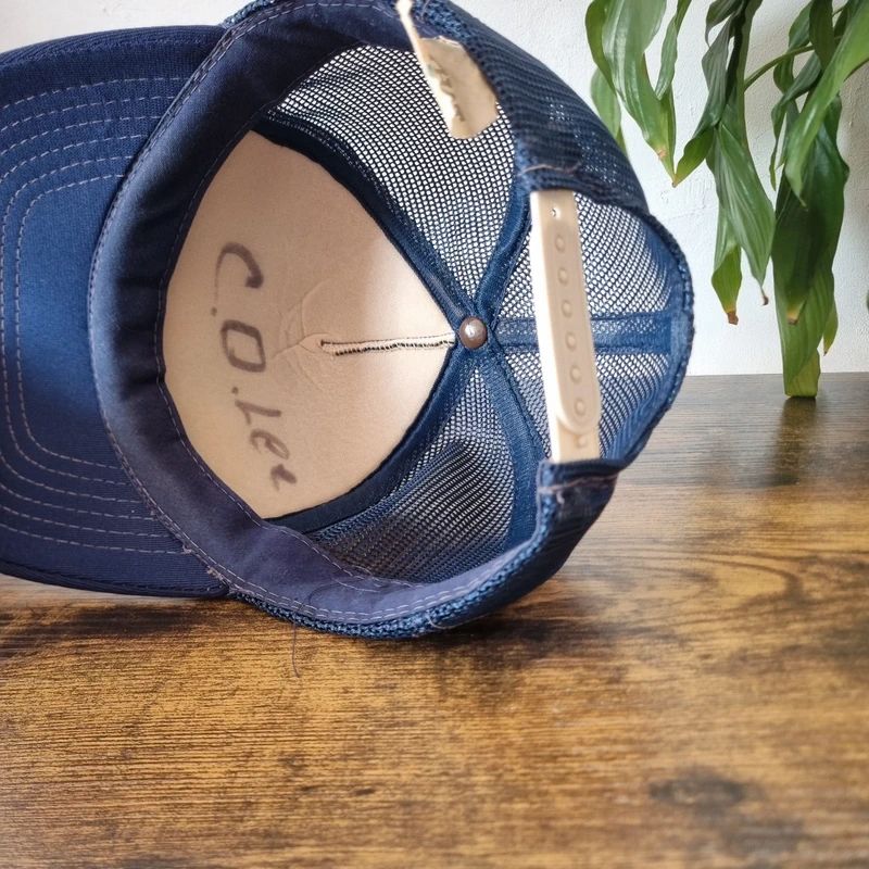 Vintage American Trucker Hat Snapback cap one size adjustable navy royal national guard
