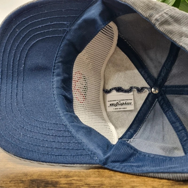 Vintage American Trucker Hat Snapback cap one size adjustable faded navy cherry bay