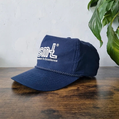 Vintage American Trucker Hat Snapback cap one size adjustable tsmt navy