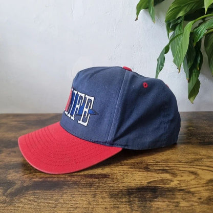 Vintage American Baseball Hat Snapback cap one size adjustable red navy FO Life