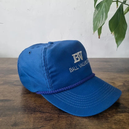 Vintage American Trucker Hat Snapback cap one size adjustable blue ball valve