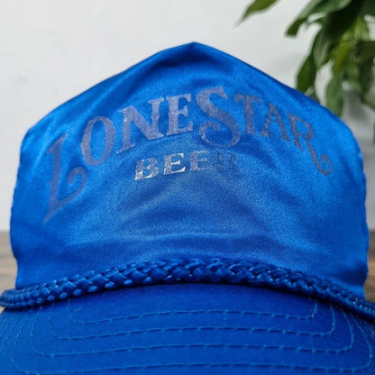 Vintage American Trucker Hat Snapback cap one size adjustable blue longstanding beer