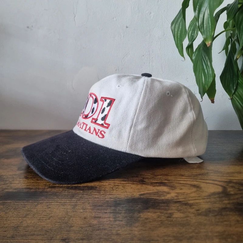 Vintage disney promo baseball Hat Snapback cap one size cream black 101 dalmatian