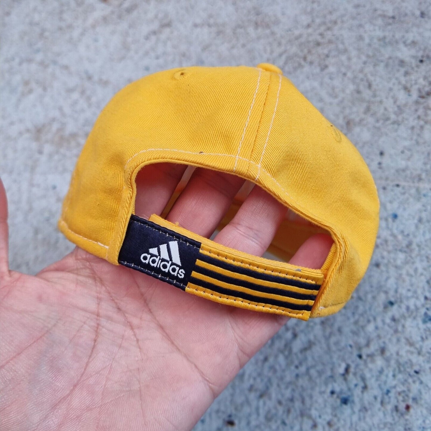 Adidad NBA Indiana Pacers Hat Adjustable Loop Cap Yellow Retro