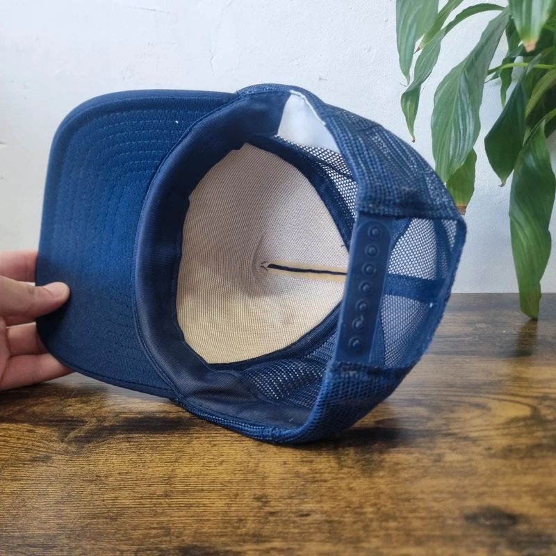 Vintage American Trucker Hat Snapback cap one size adjustable navy Boat US