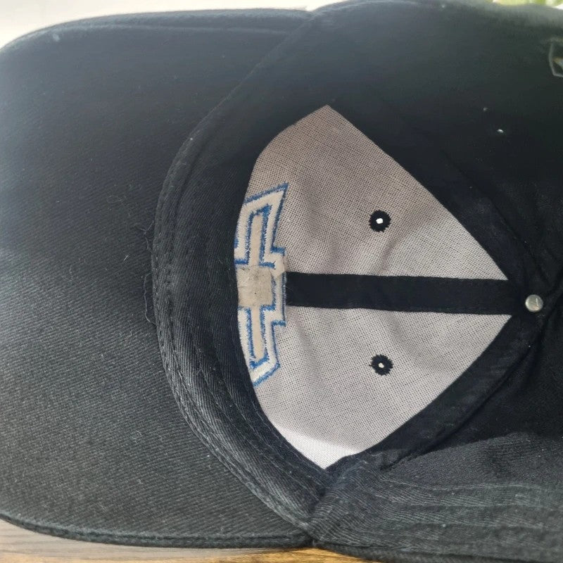 Vintage American Baseball Hat Snapback cap one size adjustable navy Chevrolet flame