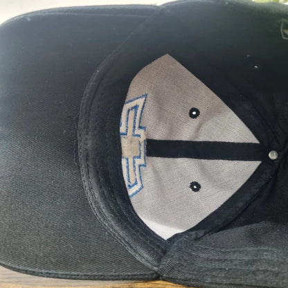 Vintage American Baseball Hat Snapback cap one size adjustable navy Chevrolet flame