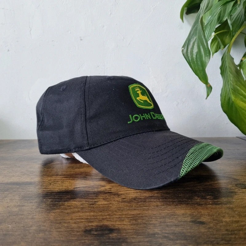 Vintage John Deere Baseball Hat Snapback cap one size adjustable black green