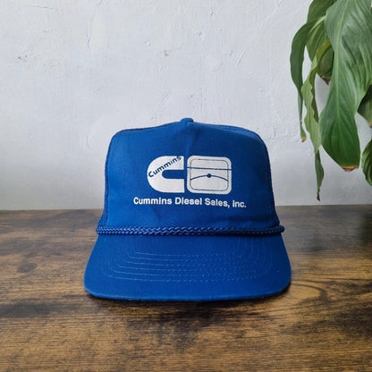 Vintage American Trucker Hat Snapback cap one size adjustable blue cummins diesel sales