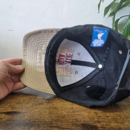 Vintage American baseball Hat Snapback cap one size adjustable black beige fishing