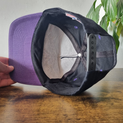 Vintage American Trucker Hat Snapback cap one size Black Purple Javier Steel