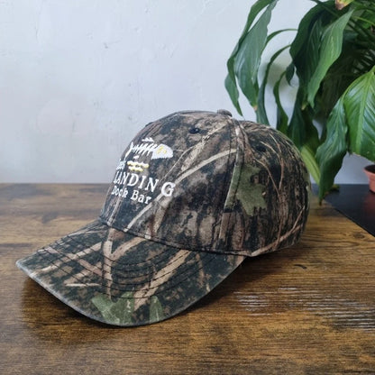 Vintage American Baseball Hat Snapback cap one size khaki green realtree camo dock bar fishing