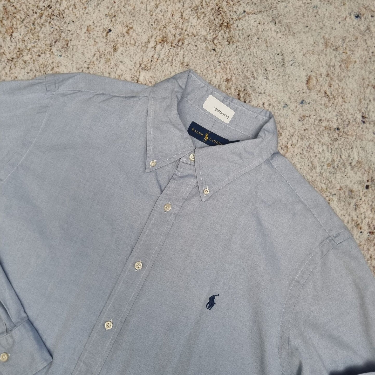 Ralph Lauren OXFORD SHIRT PLAIN  - Blue - Size 17.5