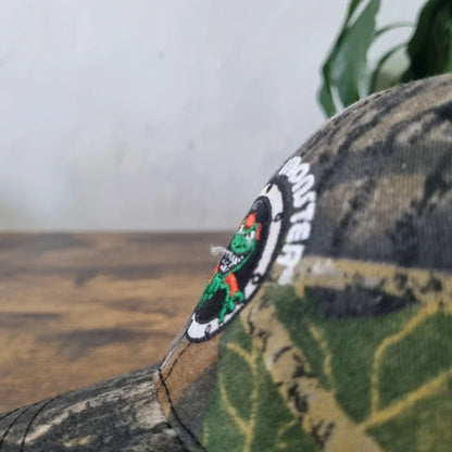 Vintage American Baseball Hat Snapback cap one size adjustable mossy oak camo muffin monster