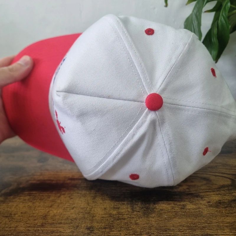 Vintage American baseball Hat Snapback cap one size adjustable red white Williams painting
