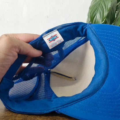 Vintage American Trucker Hat Snapback cap one size adjustable blue Warren dahlin election