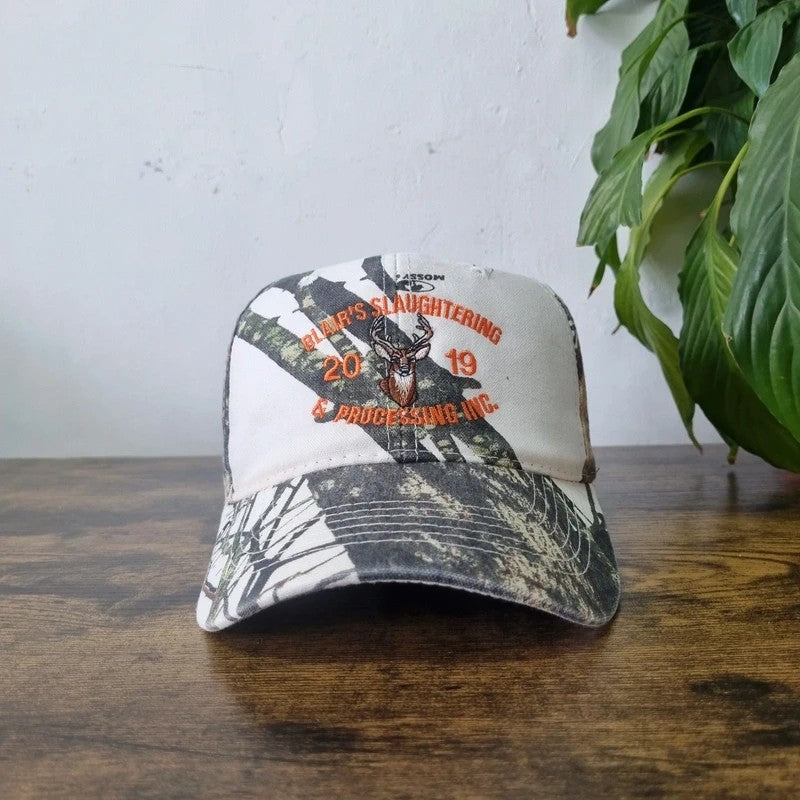 Vintage American Baseball Hat Snapback cap one size deer realtree camo mossy oak