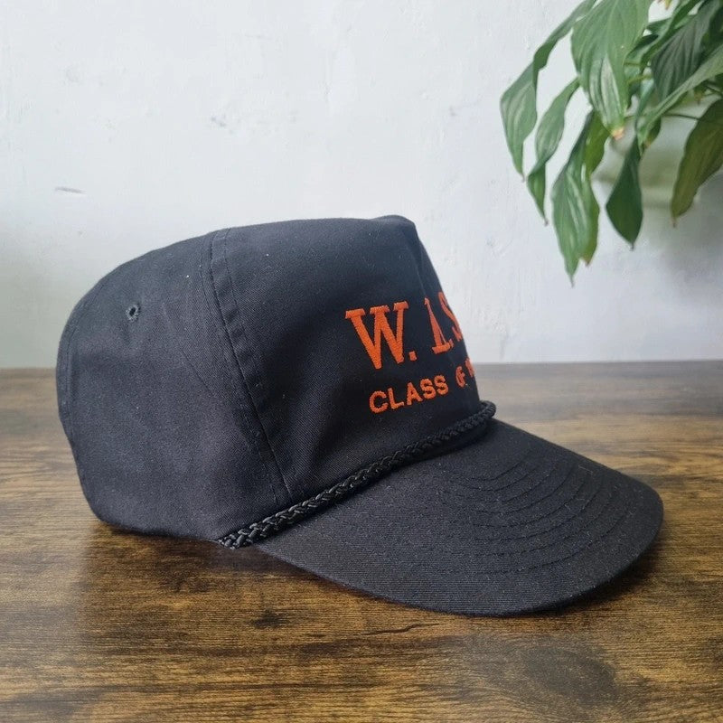 Vintage American Trucker Hat Snapback cap one size adjustable black WHS class of 1960
