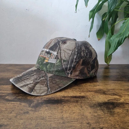 Vintage American Baseball Hat Snapback cap one size adjustable khaki green realtree reload