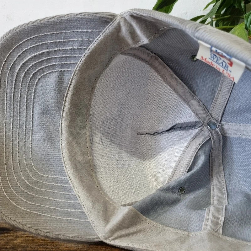 Vintage American Trucker Hat Snapback cap one size adjustable grey helicopter bk117