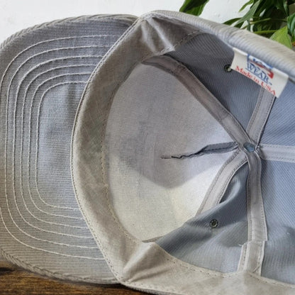 Vintage American Trucker Hat Snapback cap one size adjustable grey helicopter bk117