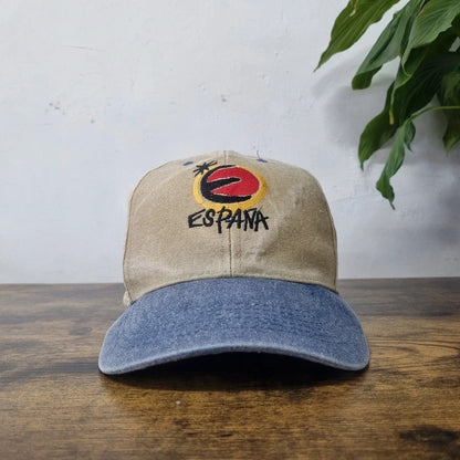 Vintage Baseball Hat Snapback cap one size adjustable beige Spain Espana