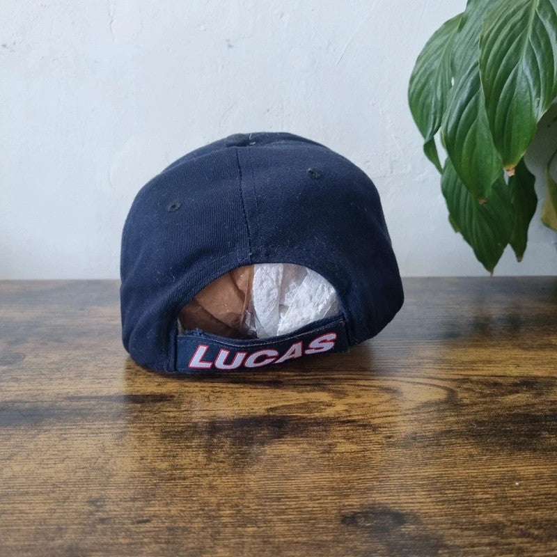 Vintage American Baseball Hat Snapback cap one size adjustable black Lucy's Oil racing