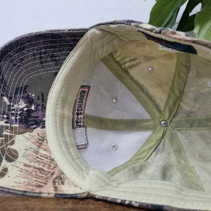 Vintage American Baseball Hat Snapback cap one size adjustable beige khaki tires les schwab