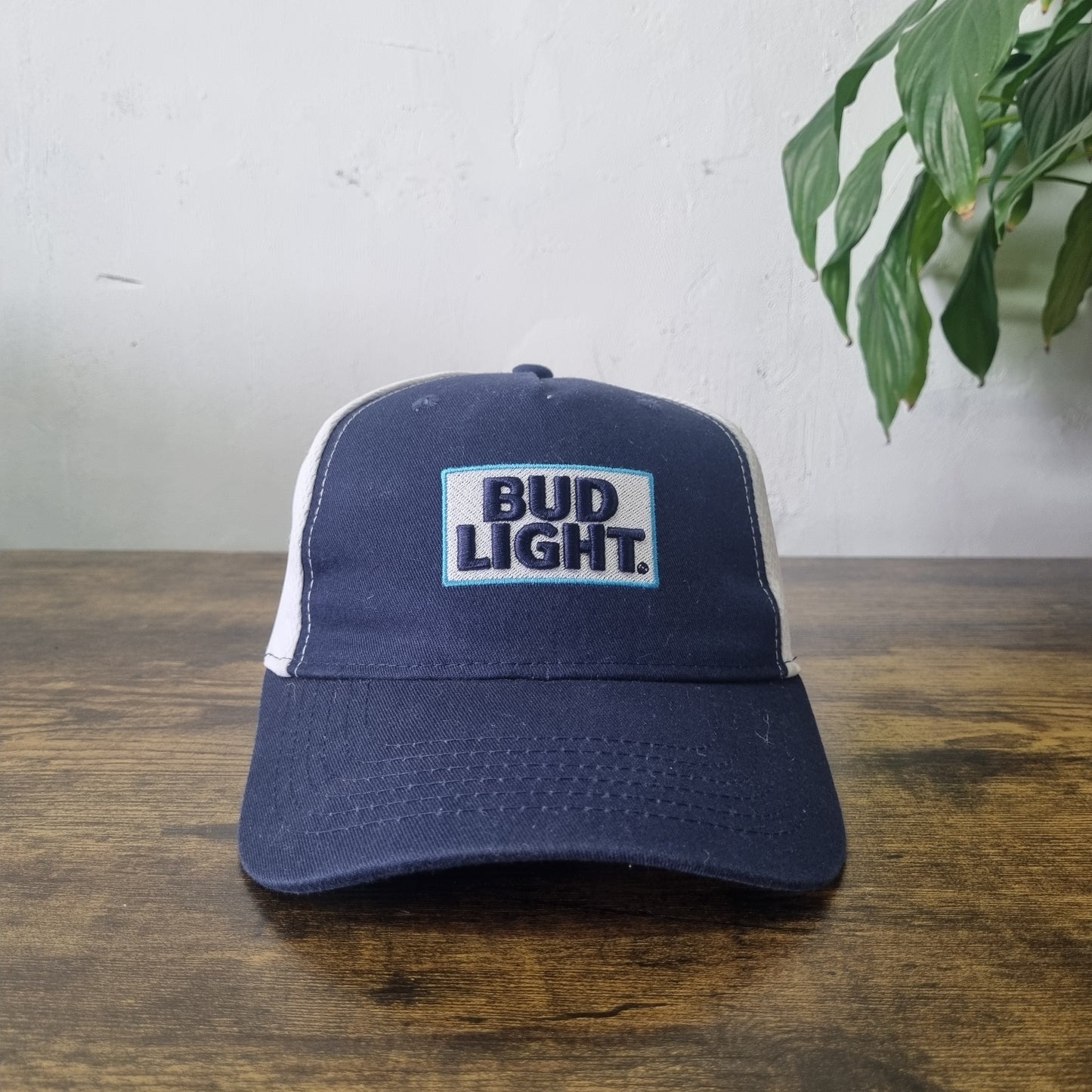 Vintage Bud Light Baseball Hat Snapback cap one size adjustable navy white