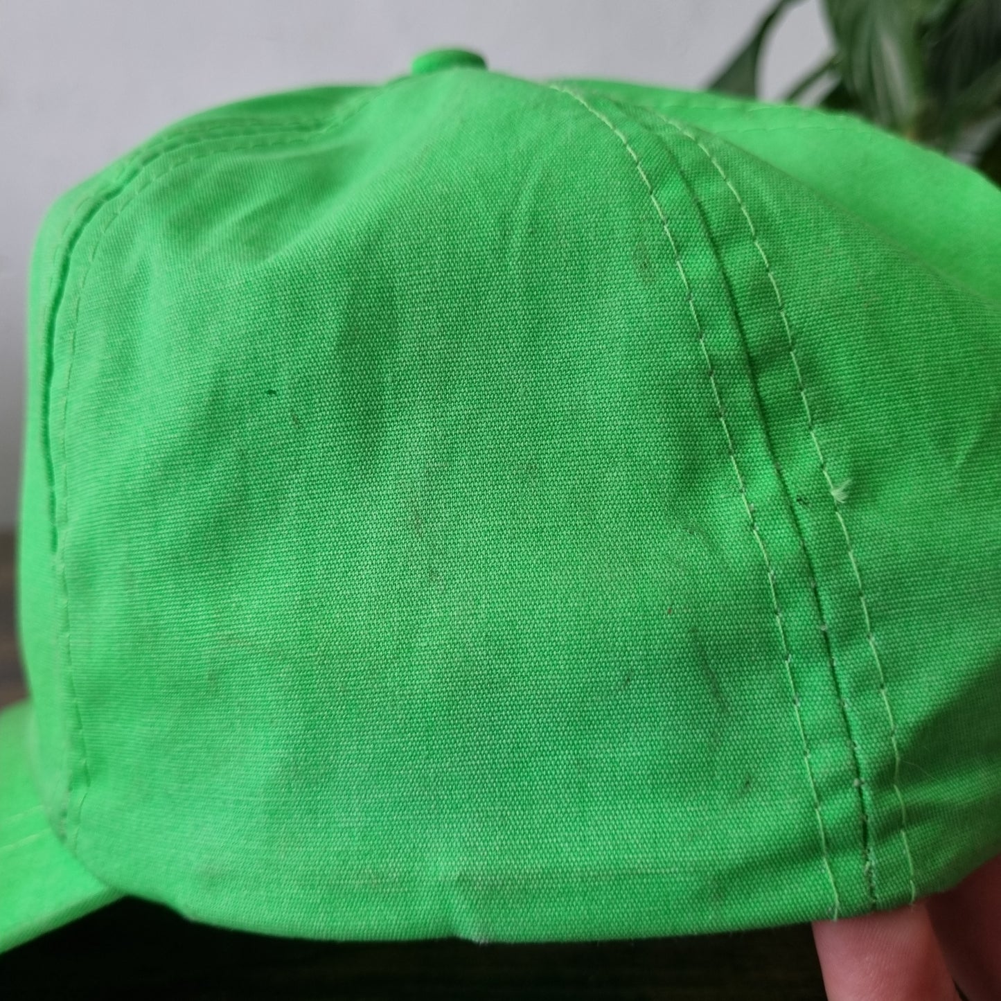 Vintage American Trucker Hat Snapback cap one size green striper derry fish