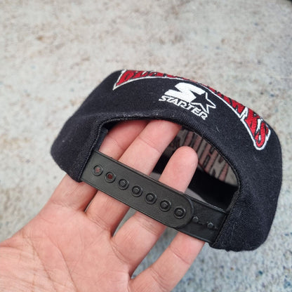 VTG CHICAGO BLACKHAWKS Starter THE RIGHT HAT Wool Snapback Hat Embroidered NHL