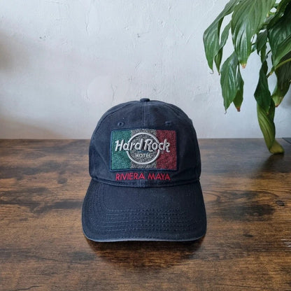 Hard Rock Baseball Hat Snapback cap one size adjustable navy riviera maya