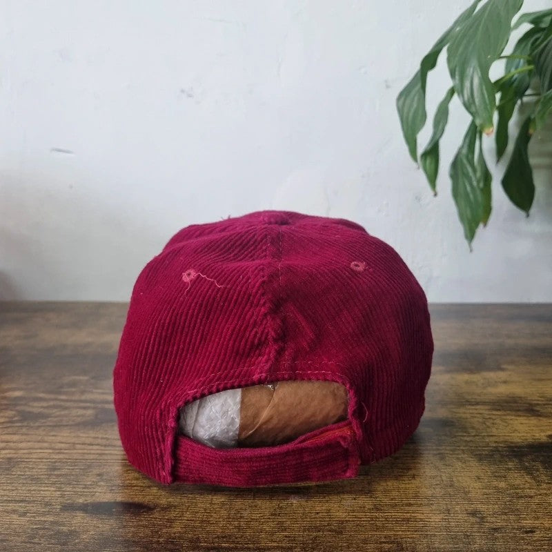 Vintage American Baseball Hat Snapback cap one size adjustable burgundy Jack's style