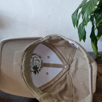 Vintage American Baseball Hat Snapback cap one size adjustable beige bahama island