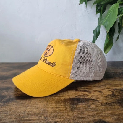 Vintage American baseball Hat Snapback cap one size adjustable yellow beige jesus genesis