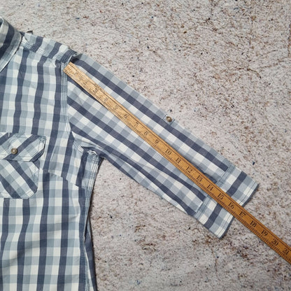 Carhartt SHIRT 3/4 SLEEVE WOMENS CHECK - Blue - Size L