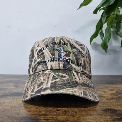 Vintage American Baseball Hat Snapback cap one size adjustable guide service Duck realtree camo