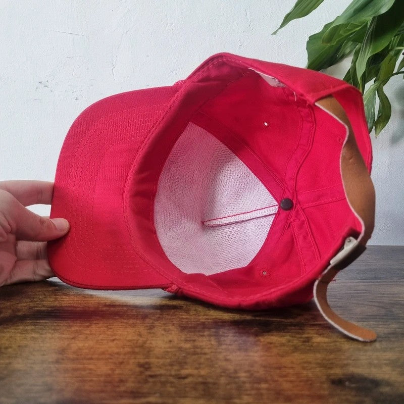 Vintage American Baseball Hat Snapback cap one size adjustable red Branson