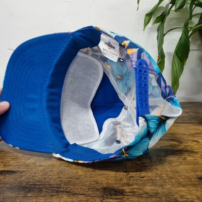 Vintage American Trucker Hat Snapback cap one size adjustable blue rail road train montana