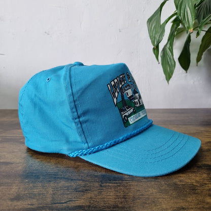 Vintage American Baseball Hat Snapback cap one size blue lepley construction