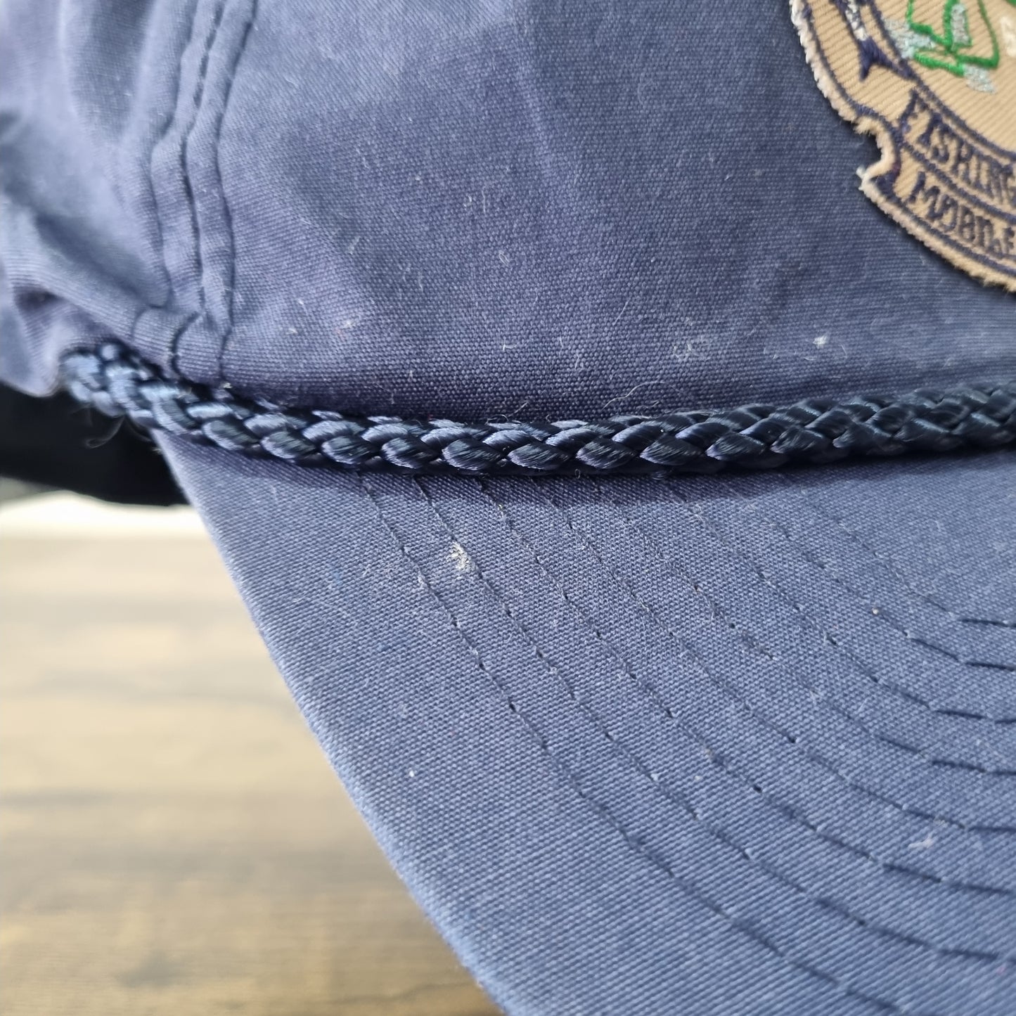 Vintage American Trucker Hat Snapback cap one size navy  alabama fishing rodeo