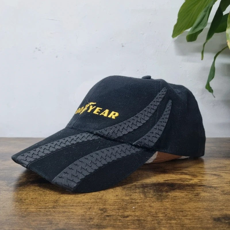 Vintage American Baseball Hat Snapback cap one size adjustable black Good year tyre