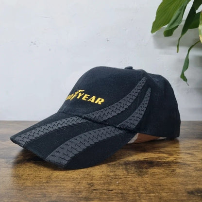Vintage American Baseball Hat Snapback cap one size adjustable black Good year tyre