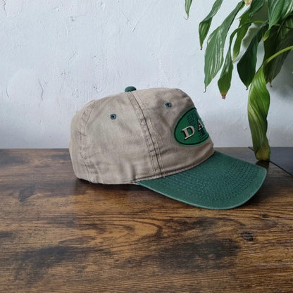 Vintage American Baseball Hat Snapback cap one size adjustable beige green no 1 Dad
