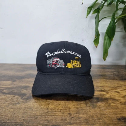Vintage American baseball Hat Snapback cap one size adjustable black construction