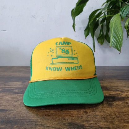 Stranger things Trucker Hat Snapback cap one size adjustable green yellow camp know where