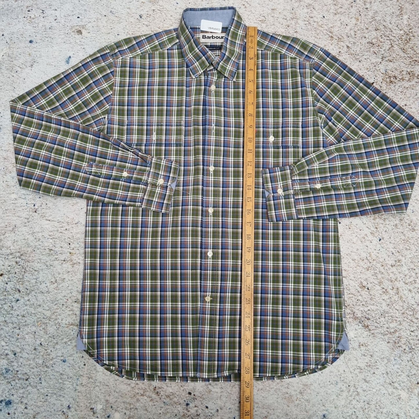 Barbour SHIRT REGULAR FIT CHECK MENS - Green - Size M
