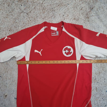 Puma SWITZERLAND JERSEY FOOTBALL SHIRT 2004 - Red - Size M
